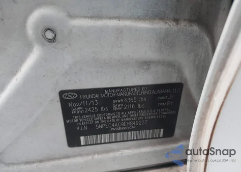 2014 Hyundai Sonata Se from USA, damaged, VIN 5NPEC4AC9EH849227